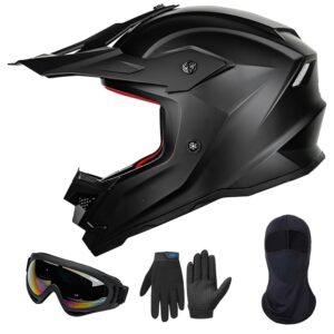 ILM Youth ATV Helmet – Children’ Filth Bike, Motocross, BMX, Off-Highway Motorbike, and Go-Kart Helmet Casco DOT ECE Mannequin-Z705 (Matte Black, Medium)